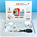 Combo Audífonos + Smartwatch + Cargador Magnético - X8 Pro