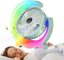Ventilador De Mesa con Luces RGB - Con forma de G