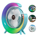Ventilador De Mesa con Luces RGB - Con forma de G