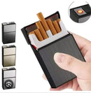 Porta Cigarros CON ENCENDEDOR RECARGABLE eléctrico 2 en 1