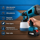 PISTOLA DE PINTAR INALÁMBRICA 48V – PULVERIZADOR DE PINTURA 1000 ML