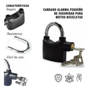 CANDADO CON ALARMA NEGRO