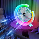 Ventilador De Mesa con Luces RGB - Con forma de G