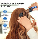 Kit de Plancha Alaciadora 3 en 1 para Cabello Liso y Rizado (Azul)