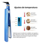 Kit de Plancha Alaciadora 3 en 1 para Cabello Liso y Rizado (Azul)