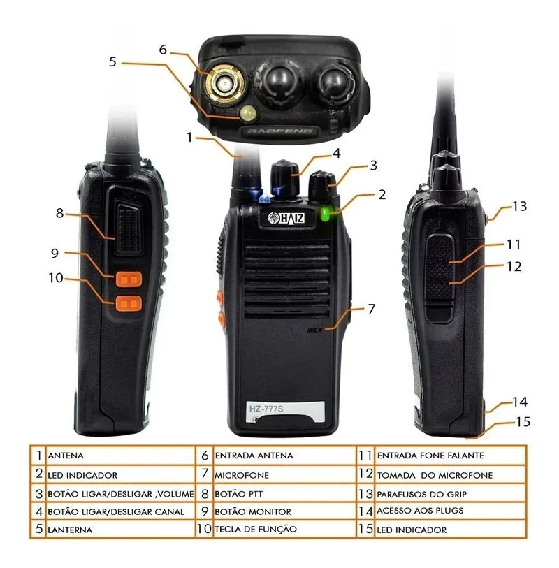 Kit 2 Radios Walkie Talkie BF-777s - TalkTwin