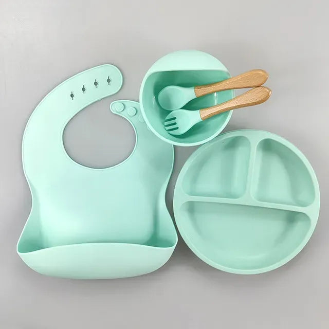 Set de Alimentación para Bebé de Silicona Resistente – BabyDine
