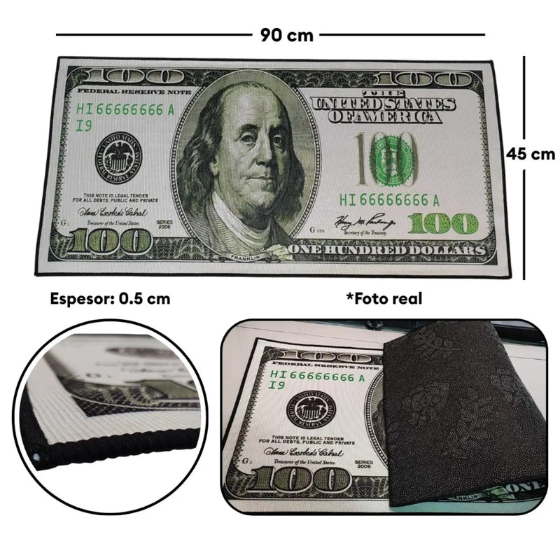 ALFOMBRA DE PISO DE DOLAR DE LA  PROSPERIDAD - Unique Home