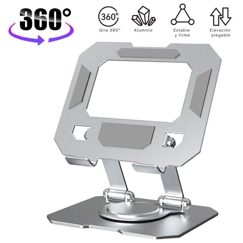 Soporte de laptop y tablet de Aluminio Giratorio 360°