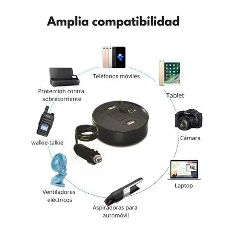 Inversor de Corriente 12V a 220V para Auto - PowerDrive