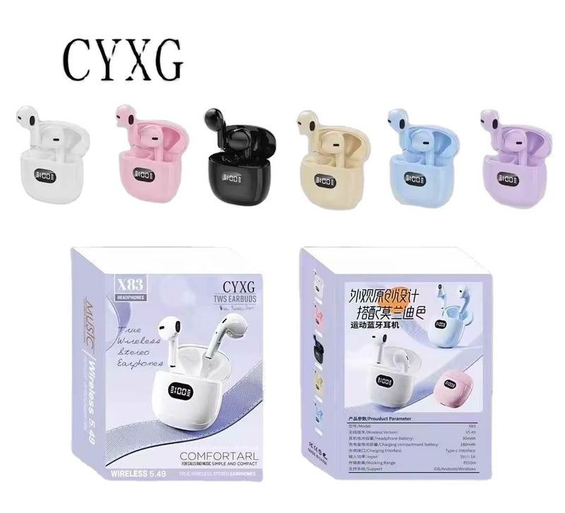 Auriculares Inalámbricos Tipo iPod con Cancelación de Ruido X83