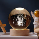 ESFERA DE CRISTAL LED 3D NAVIDAD - PREMIUN