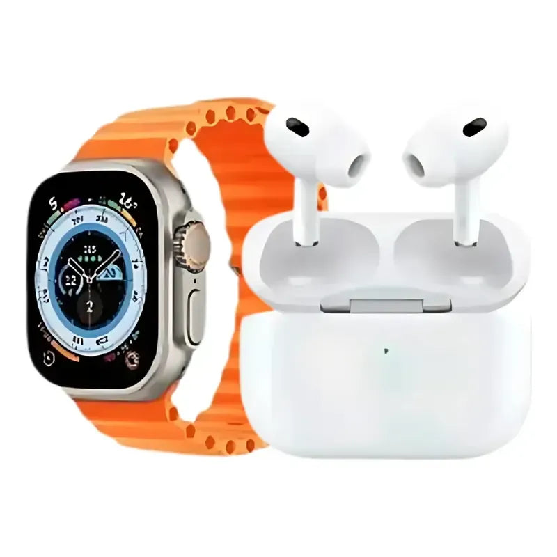 Combo Audífonos + Smartwatch + Cargador Magnético - X8 Pro