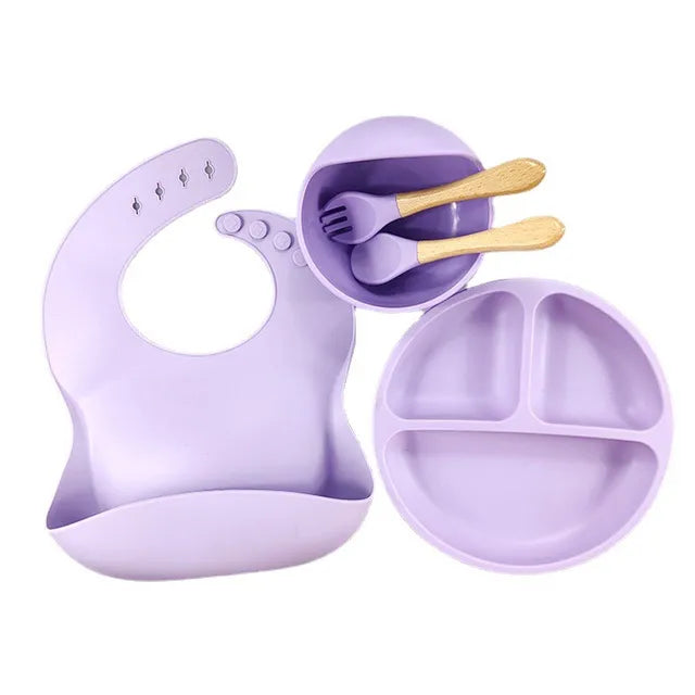 Set de Alimentación para Bebé de Silicona Resistente – BabyDine