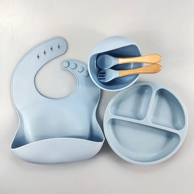 Set de Alimentación para Bebé de Silicona Resistente – BabyDine