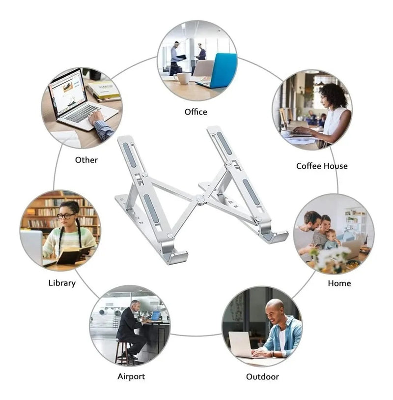 Soporte de Laptop de Aluminio Plegable - Premium