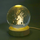 ESFERA DE CRISTAL LED 3D NAVIDAD - PREMIUN