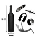 SET SACA CORCHOS Y DESTAPADOR DE BOTELLA DE VINO (5 piezas)
