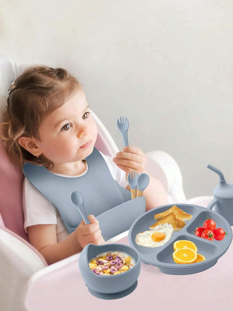 Set de Alimentación para Bebé de Silicona Resistente – BabyDine